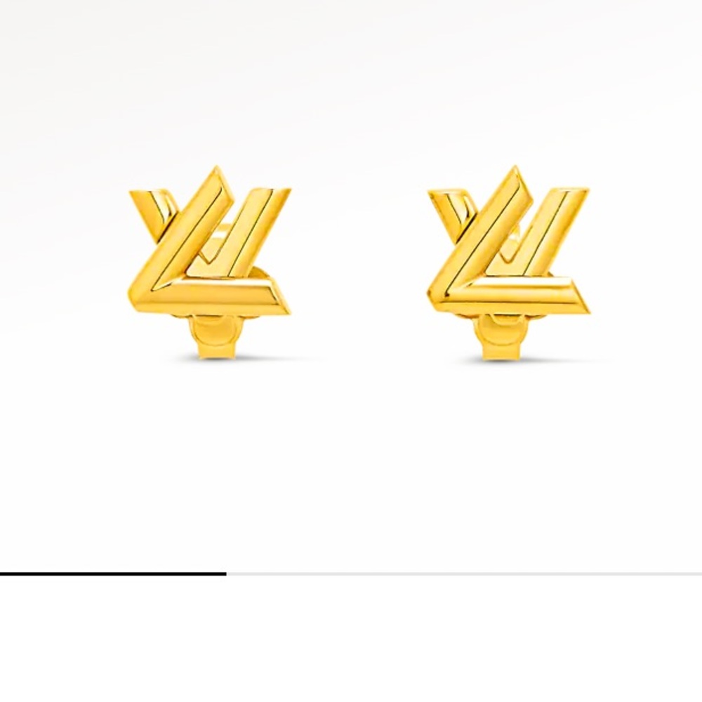 Louis Vuitton gold earrings authentic